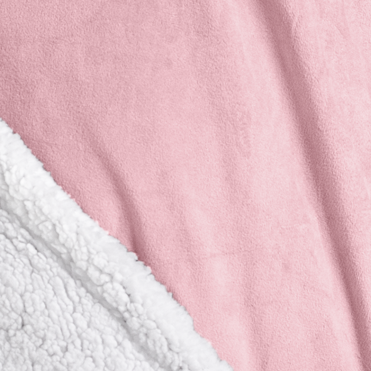 Closeup of pink Bare Homey Wearable Blanket (Sherpa Adult) fabric texture