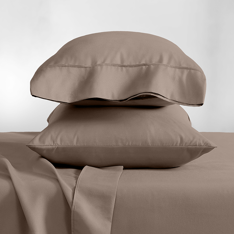 Pillows with taupe Ultra Soft Open End Pillowcase Set