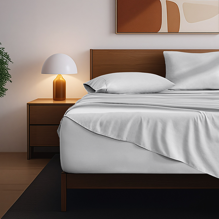 Bed styled with white Ultra Soft 22 Inch Pocket Sheet Set