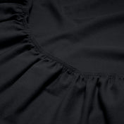 Close-up of flannel fitted sheet.