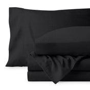 Washed sheet set folded and stacked