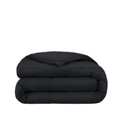 A black duvet insert folded