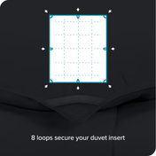 Diagram which shows the loops on the duvet insert