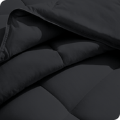 Close up showing the texture and stitching of the duvet insert