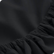 Close up of the all around elastic on the fitted sheet