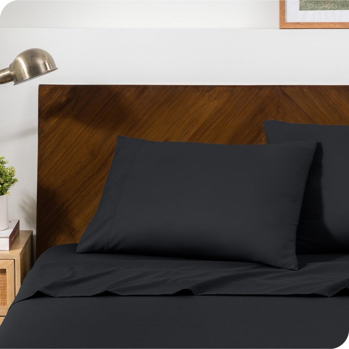 Close up of pillowcases on a bed
