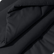 Close up of the track stitch comforter set