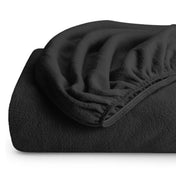 Polar Fleece Fitted Sheet - Black - Bare Home