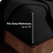 Polar Fleece Fitted Sheet - Black - Bare Home