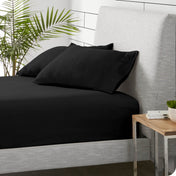 Polar Fleece Fitted Sheet - Black - Bare Home