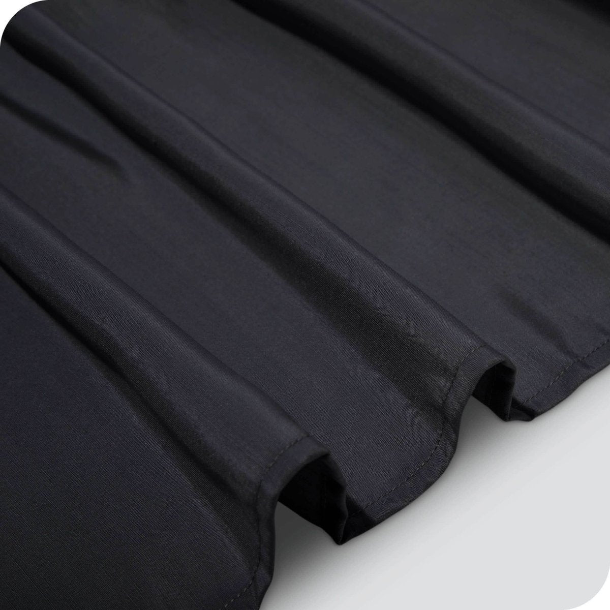 Close up of a polyester bed skirt