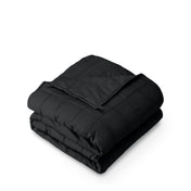 Weighted blanket folded on a white background