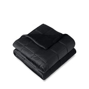 A folded minky weighted blanket with a white background