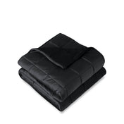 Weighted blanket folded on a white background