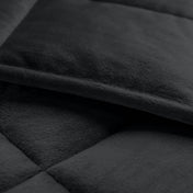 Close-up of a weighted blanket showing the stitching and texture