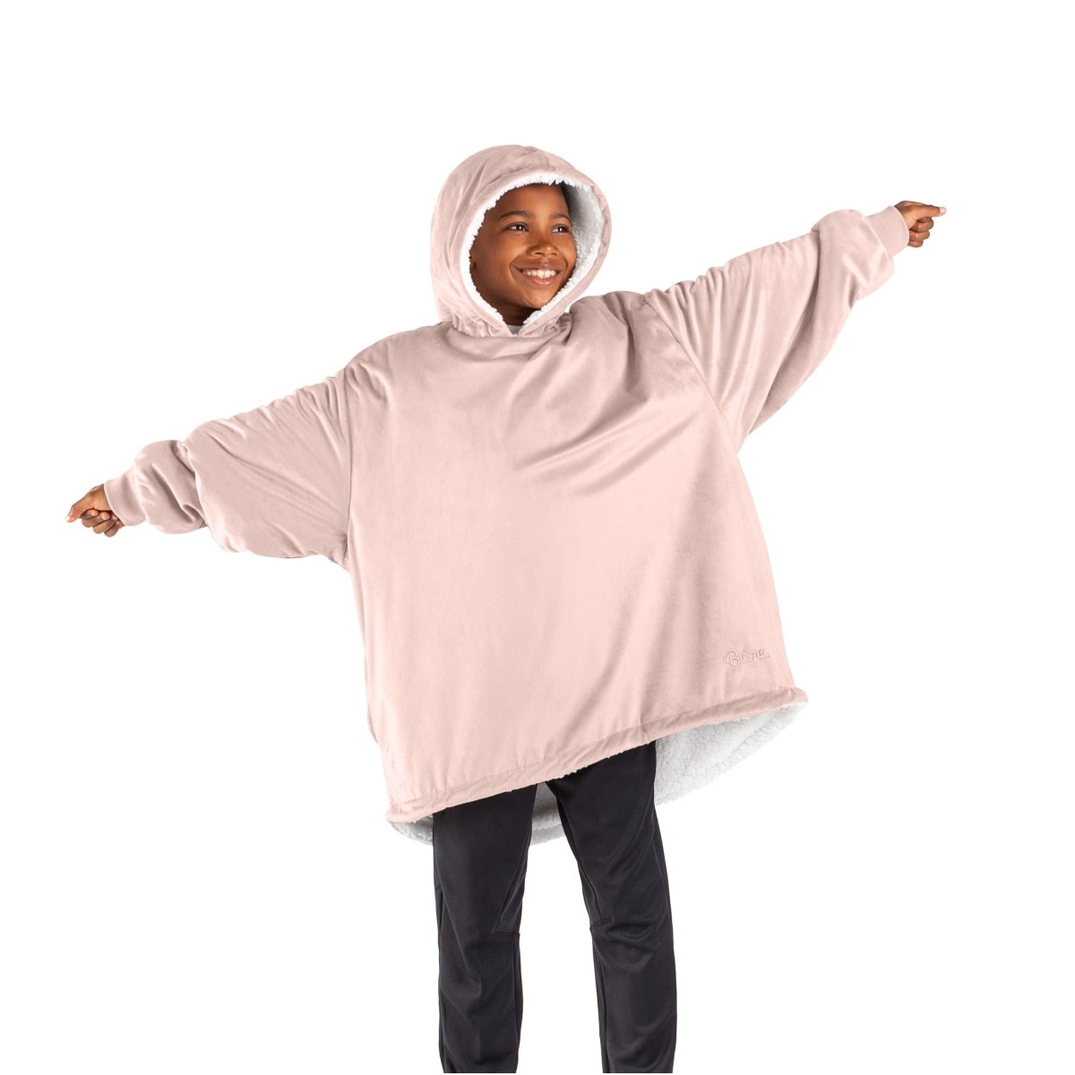 A youth wearable blanket on a child