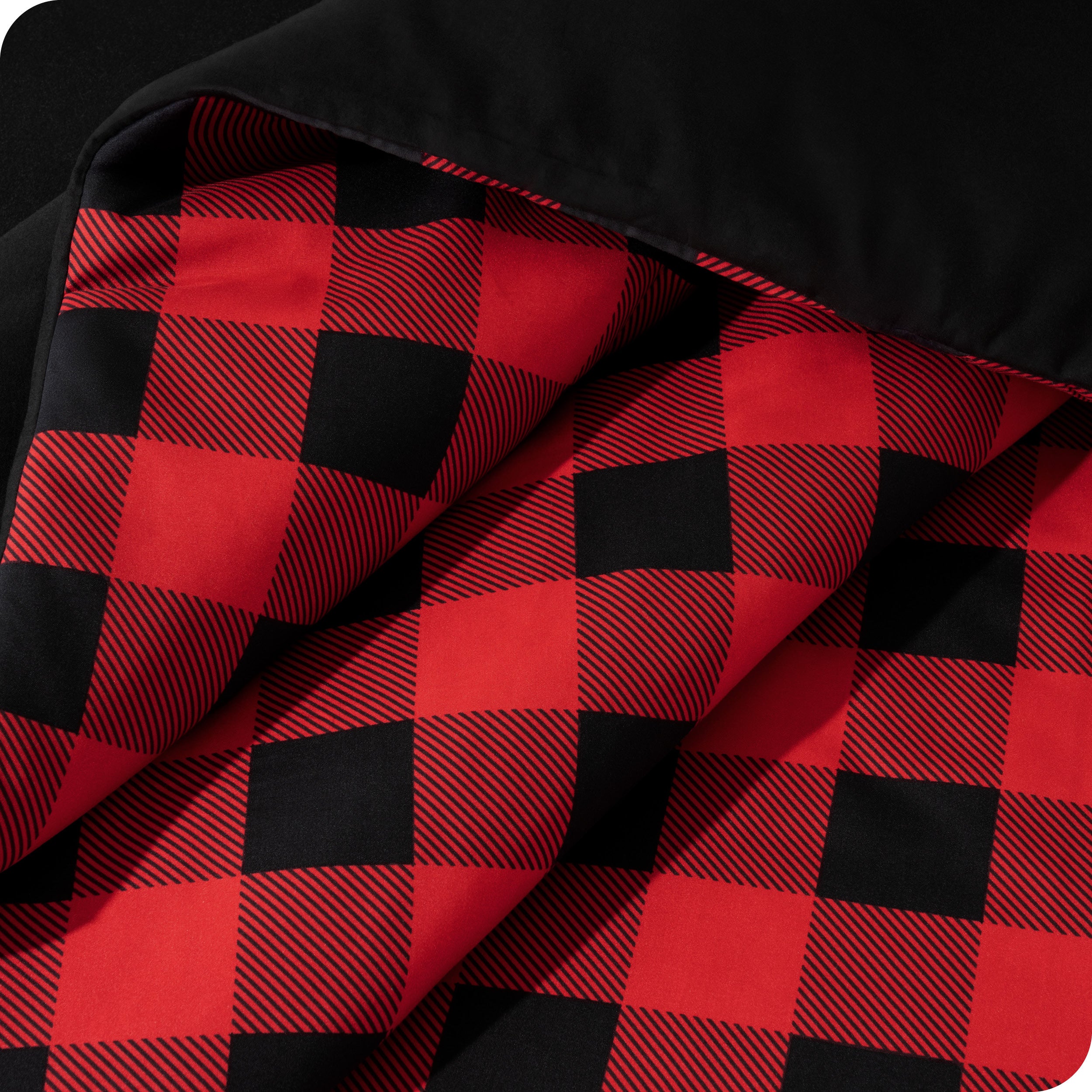 Close up of a printed comforter