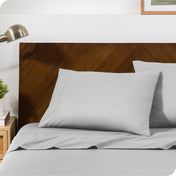 Close up of pillowcases on a bed