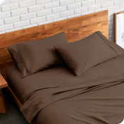 Matching sheets and pillowcases on a bed