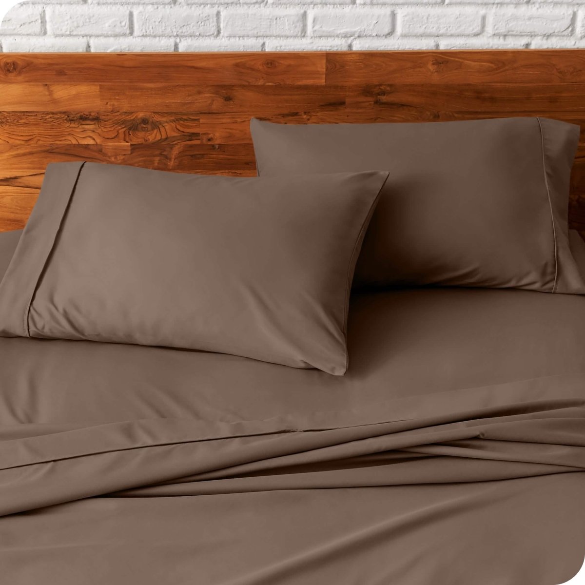 Close up of pillowcases on a bed