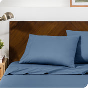 Close up of pillowcases on a bed