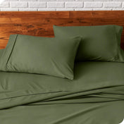 Close up of pillowcases on a bed