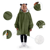 Close up of features of the wearable blanket