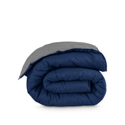 Reversible comforter folded