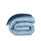 Reversible comforter folded