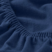 Close up of a flannel fitted sheet.