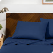 Close up of pillowcases on a bed