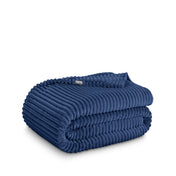 Microplush ribbed blanket folded