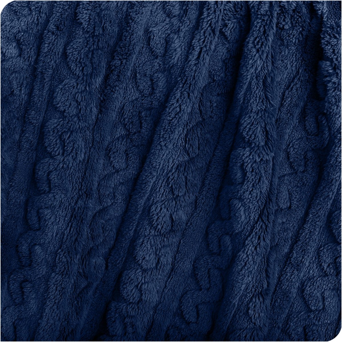 Close up of a textured sherpa blanket