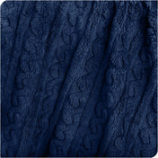Close up of a textured sherpa blanket