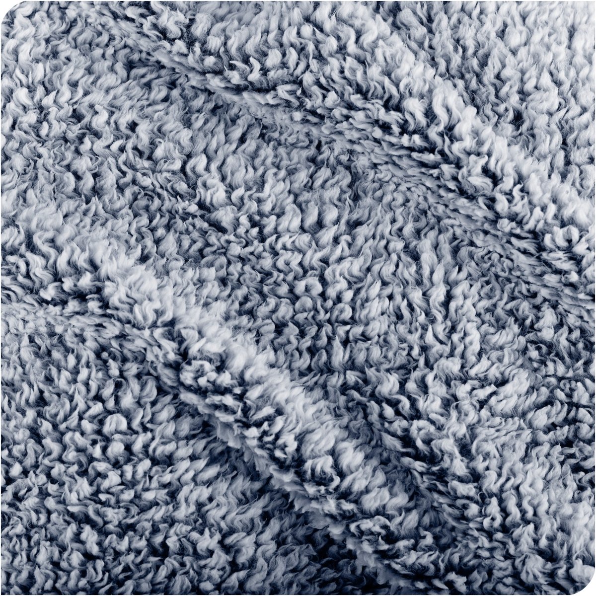 Close up of a textured sherpa blanket