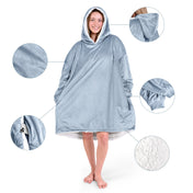 Close up of the pocket on a wearable blanket