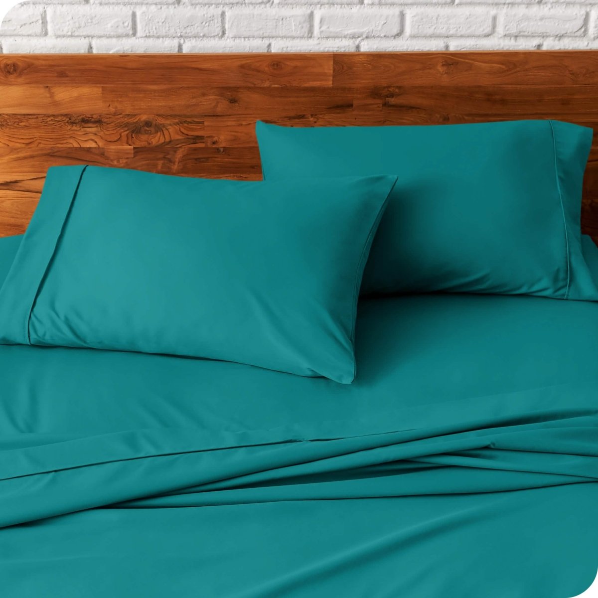 Close up of pillowcases on a bed
