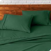 Close up of pillowcases on a bed