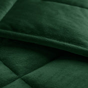 Close-up of a weighted blanket showing the stitching and texture