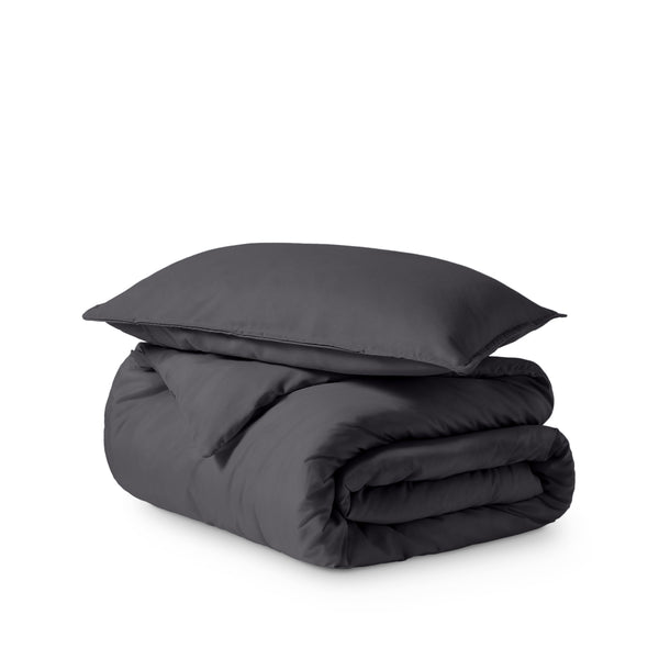 Ultra soft duvet cover folded and stacked