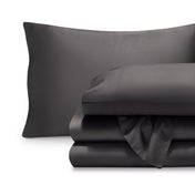 A sheet set folded and stacked