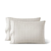 2 printed microfiber pillowcases on pillows