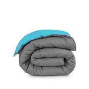 Reversible comforter folded