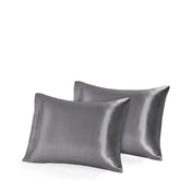 Two mulberry silk pillowcases on pillows