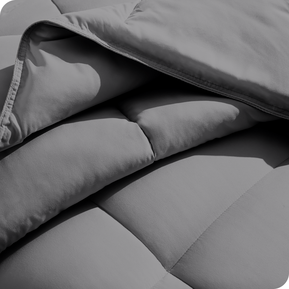 Close up showing the texture and stitching of the duvet insert