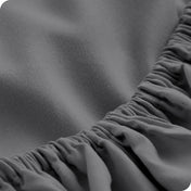 Close up of the all around elastic on the fitted sheet