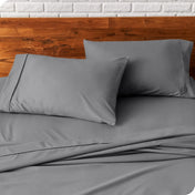 Close up of pillowcases on a bed