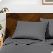 Close up of pillowcases on a bed
