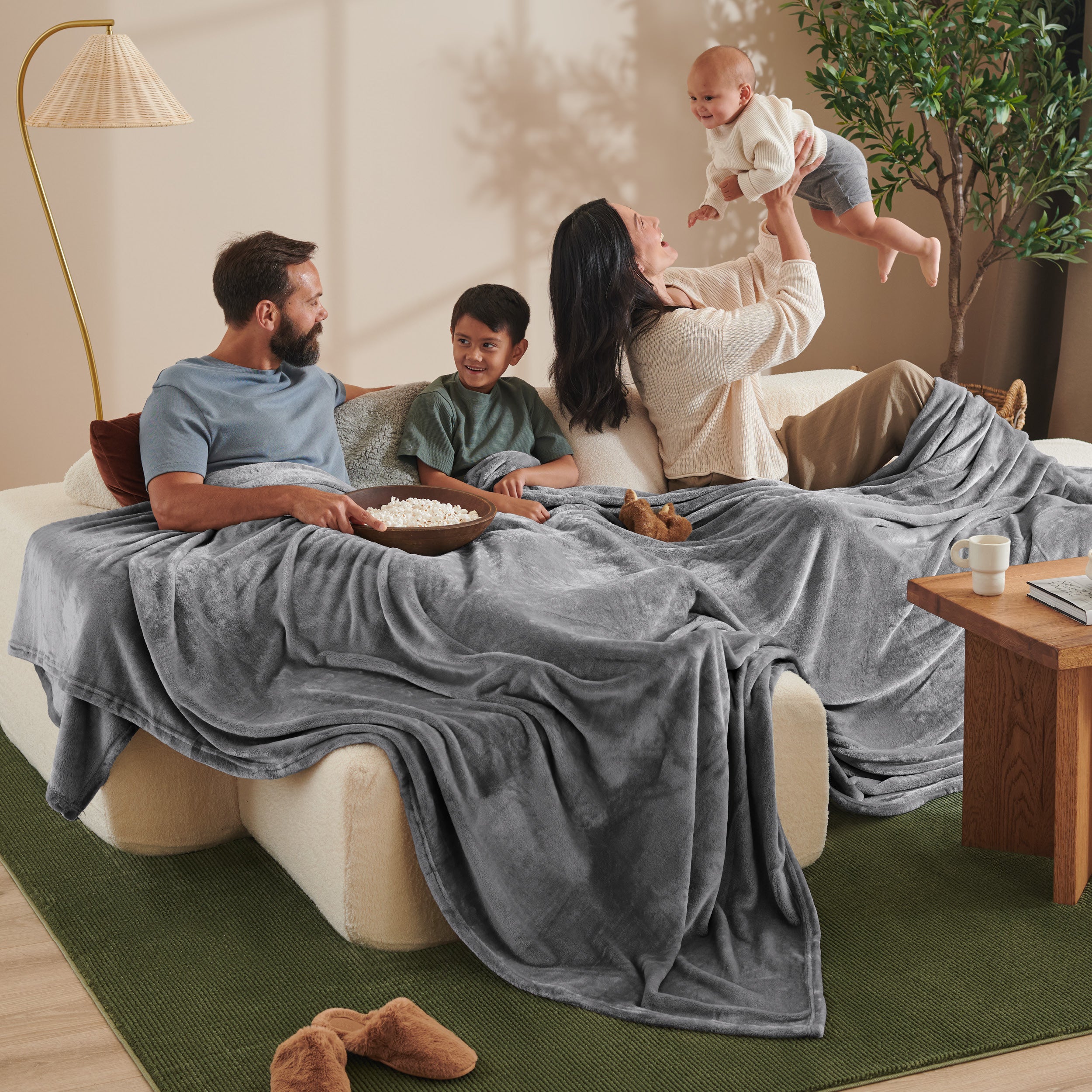 Giant microplush blanket