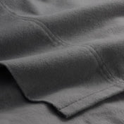 Close-up of organic flannel top sheet